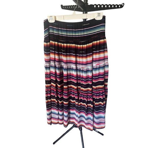 Lauren Ralph Lauren Dresses & Skirts - LAUREN RALPH LAUREN Womens 6P Black Multi-Color Tiered Maxi Skirt Bohemian